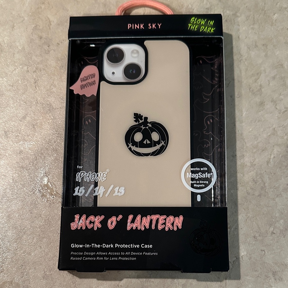 Pink Sky Glow-in-the-Dark iPhone Case - Cream